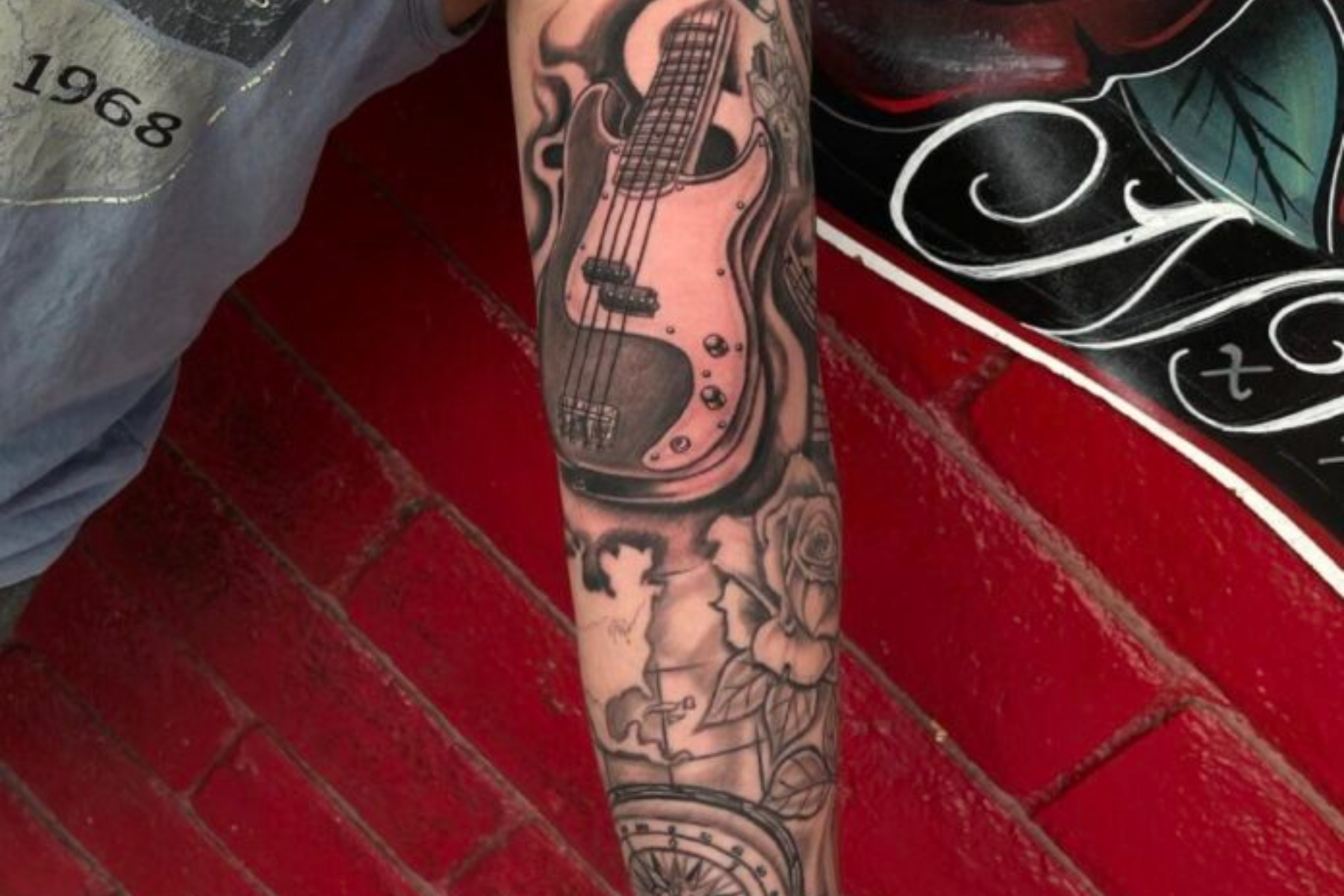 Precision Bass tattoo on forearm | TalkBass.com